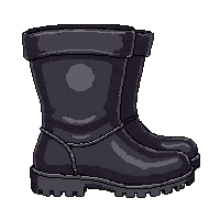 iron stomp boots  polished black