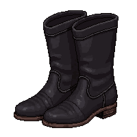 leather riding boots  polished black