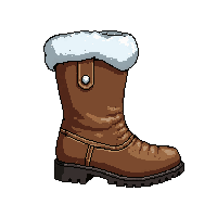 leather riding boots  snow covered