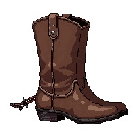 leather riding boots  spike soled