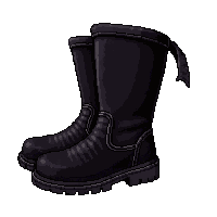 ranger soft soled boots  polished black