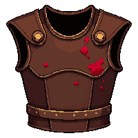 leather jerkin  blood stained