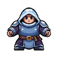 monk robe  snow frosted
