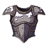 ornate breastplate  snow frosted
