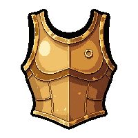 ornate breastplate  tarnished bronze