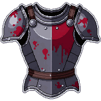 plate cuirass  blood stained
