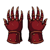 claw gauntlets  blood stained