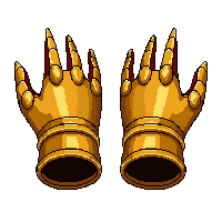 claw gauntlets  gold clasp
