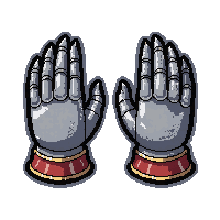 claw gauntlets  polished silver