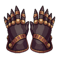 claw gauntlets  scarred leather