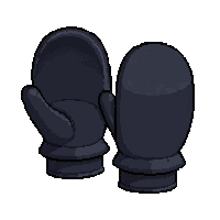 elven mittens  shadow cloth black
