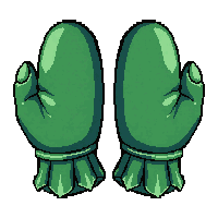 elven mittens  venom tipped green
