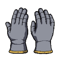 fingerless thief gloves  polished silver