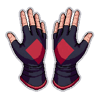 fingerless thief gloves  rune stitched