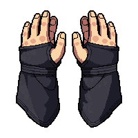 monk handwraps  shadow cloth black
