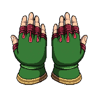 monk handwraps  venom tipped green