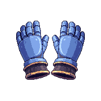 plate gauntlets  frost coated blue