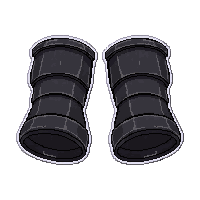 plate gauntlets  shadow cloth black