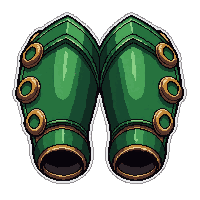 plate gauntlets  venom tipped green