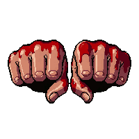 spiked knuckles  blood stained