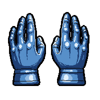 spiked knuckles  frost coated blue