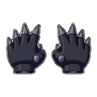 spiked knuckles  shadow cloth black