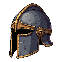iron great helm  ancient cracked