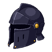 knight visored helmet  blackened obsidian