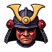 samurai kabuto  blood stained