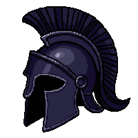 spartan crested helmet  blackened obsidian