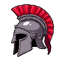 spartan crested helmet  blood stained