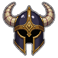 Viking Horned Helmet Engraved With Runes — free pixel art sprite from the Marketplace Armor Helmets collection, transparent PNG
