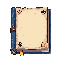 bound recipe book  with star and moon design