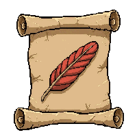 Feather Quill Scroll  With A Feather Bookmark — free pixel art sprite from Marketplace Books Scrolls
