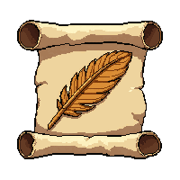 feather quill scroll  with simple plain cover