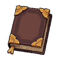 iron bound grimoire  with golden trim