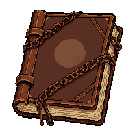 leather journal  with chains wrapped around