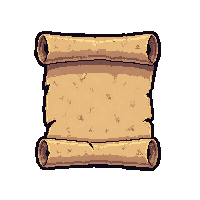 rolled parchment scroll  with ancient runes glowing
