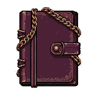 small pocket diary  with chains wrapped around