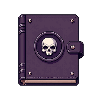 small pocket diary  with skull emblem