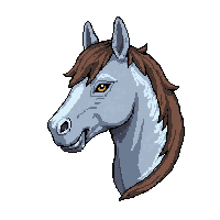 horse bow frost rimmed icy