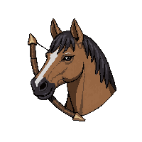 horse bow shadow black