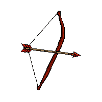 recurve bow lacquered red