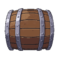barrel container  shiny brand new