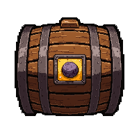 barrel container  with rune symbols glowing