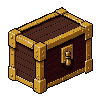 gold trimmed chest  weathered ancient