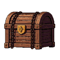 pirate captain chest  bound with chains