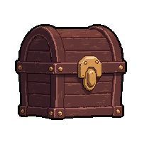 pirate captain chest  slightly open with light spilling out