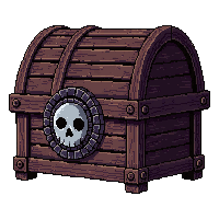 pirate captain chest  with skull emblem