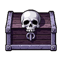 skull decorated chest  shiny brand new